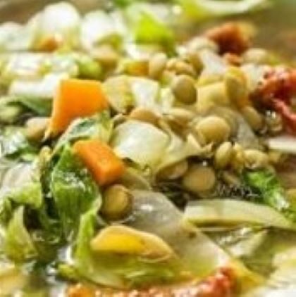 Средиземноморский суп с чечевицей